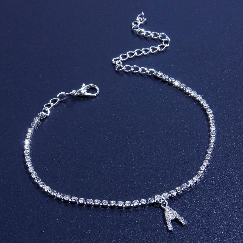 Rhinestone Letter Anklets - Image 9