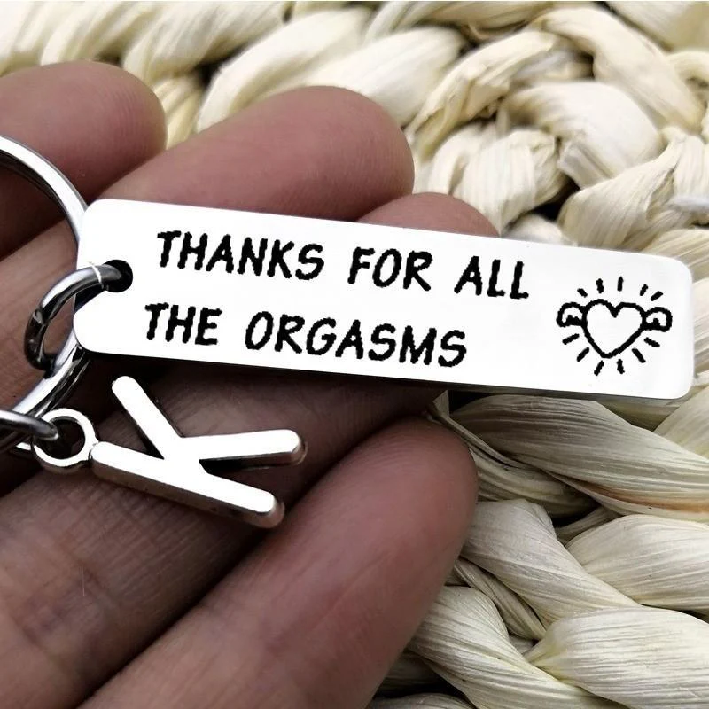 SANK®Naughty & Funny Keychain/Charm Couple Key Ring with letter pendant - Image 4