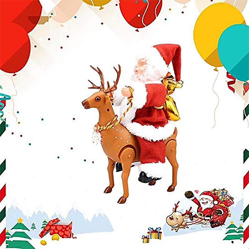 Santa Claus doll shaking the hips,Chimney Climbing Santa Claus,Santa Claus Riding An Electric Reindeer - Image 10