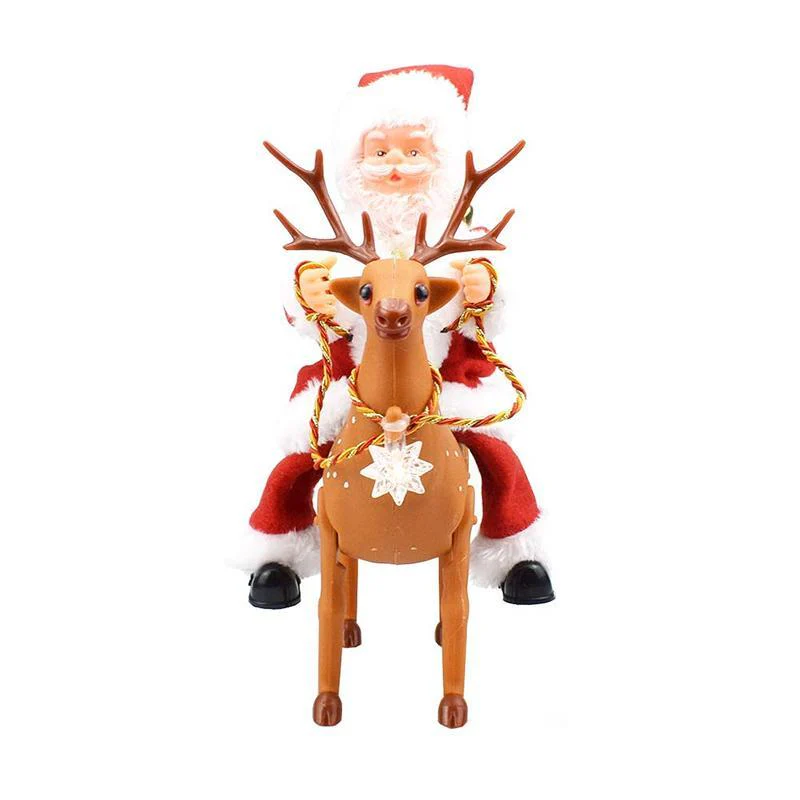 Santa Claus doll shaking the hips,Chimney Climbing Santa Claus,Santa Claus Riding An Electric Reindeer - Image 12