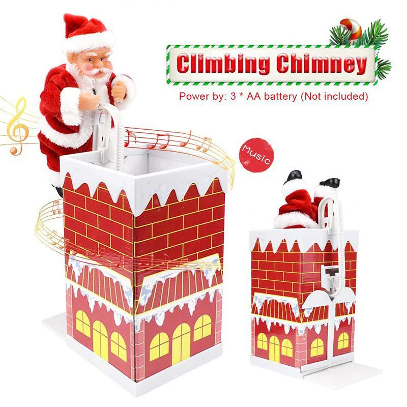 Santa Claus doll shaking the hips,Chimney Climbing Santa Claus,Santa Claus Riding An Electric Reindeer - Image 15