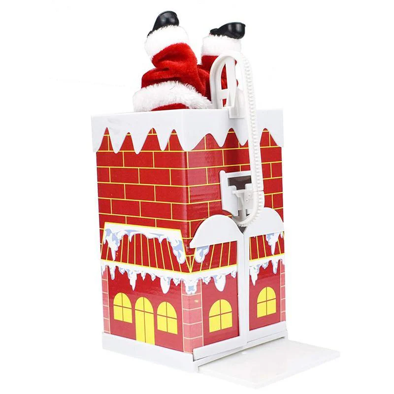 Santa Claus doll shaking the hips,Chimney Climbing Santa Claus,Santa Claus Riding An Electric Reindeer - Image 2
