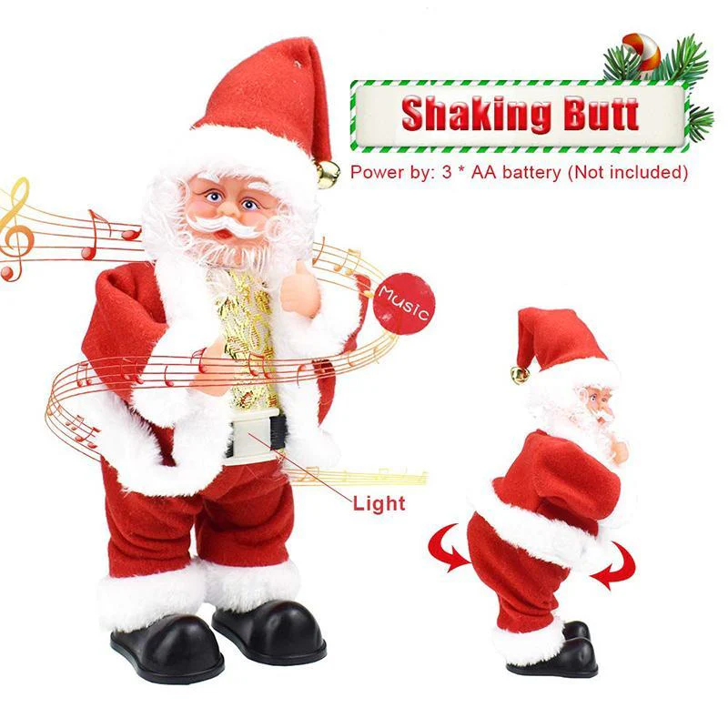Santa Claus doll shaking the hips,Chimney Climbing Santa Claus,Santa Claus Riding An Electric Reindeer - Image 3
