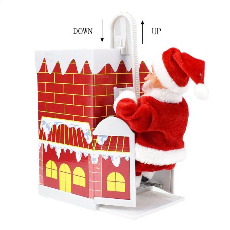 Santa Claus doll shaking the hips,Chimney Climbing Santa Claus,Santa Claus Riding An Electric Reindeer - Image 5