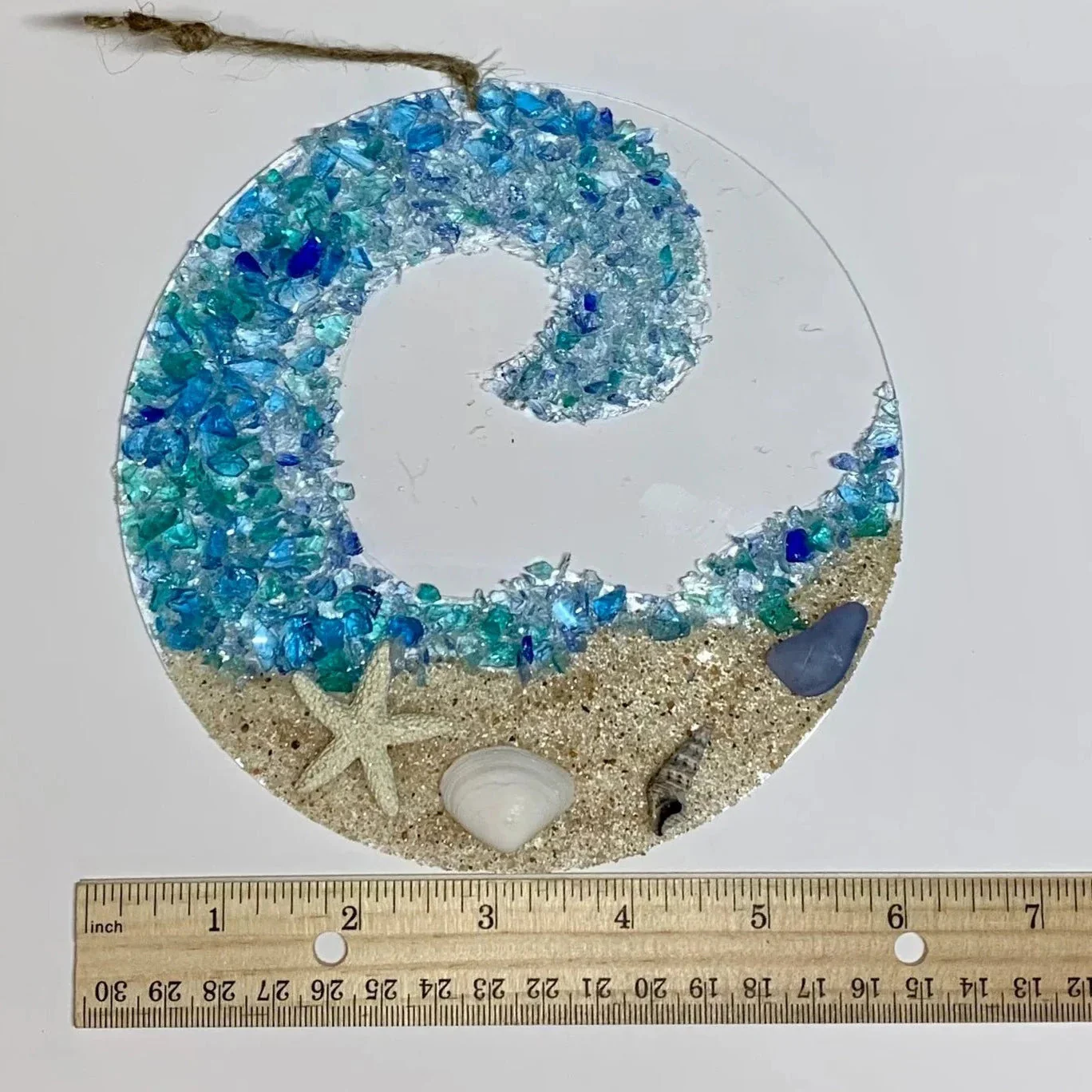 Sea Glass Suncatcher - Ocean Crashing Wave Beach Ornament - Image 8