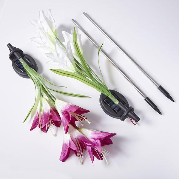Solar Powered LED Flower Stake Set - Image 5