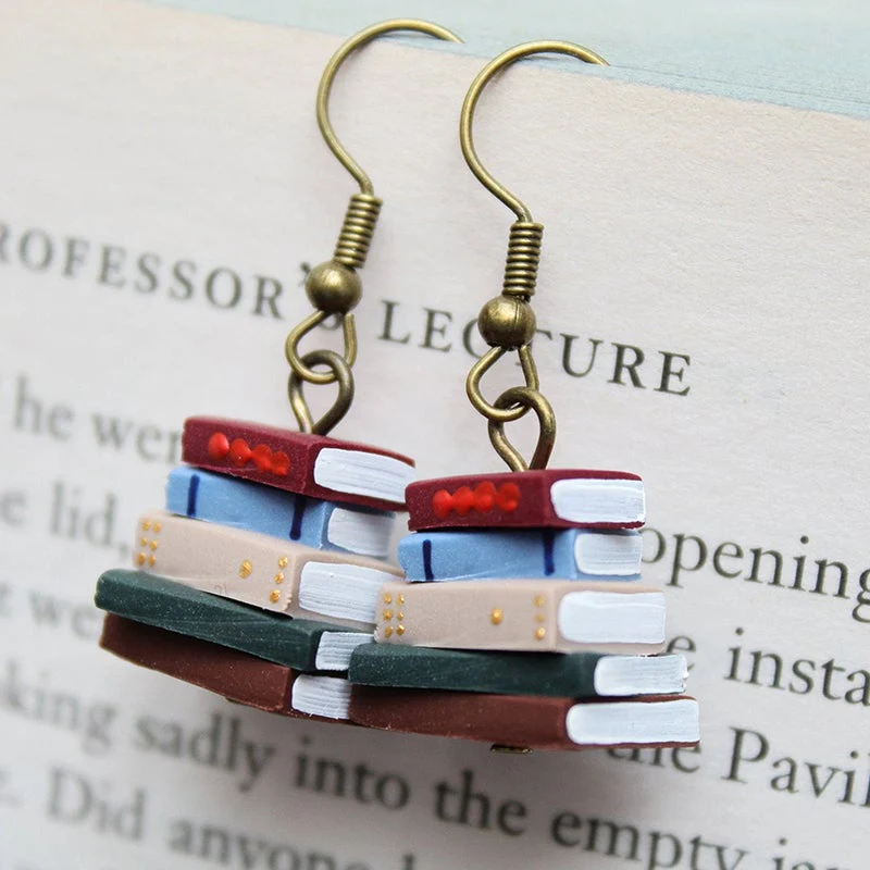 Stack of Books Earrings - Image 7