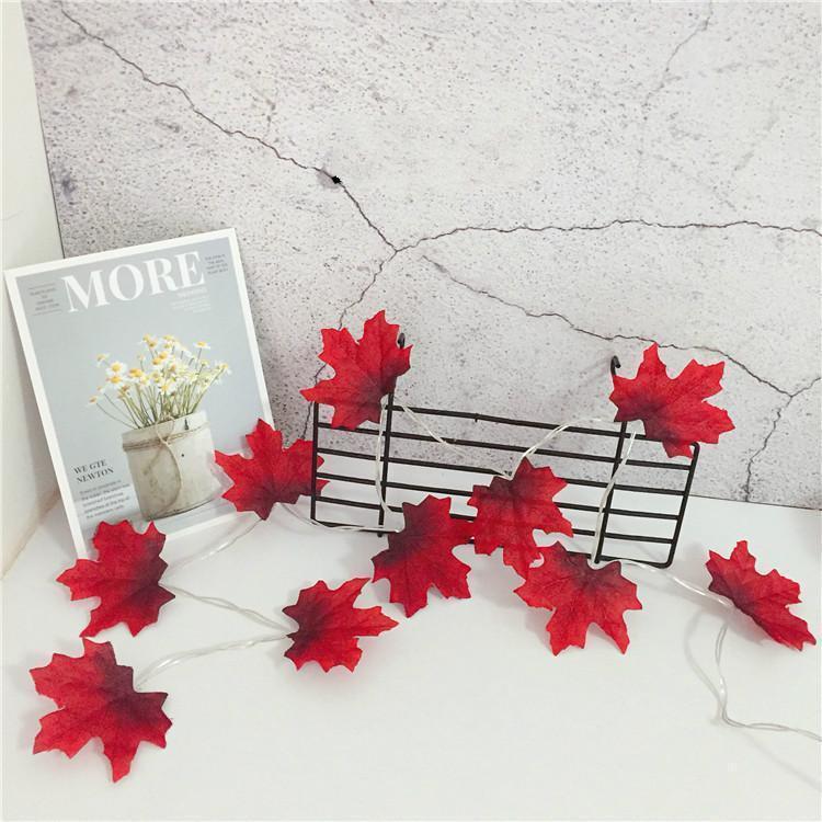 Thanksgiving Décor Fall Maple Leaf String Lights - Image 11