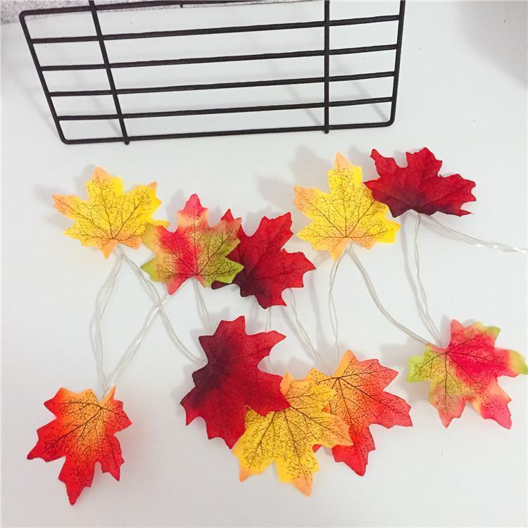Thanksgiving Décor Fall Maple Leaf String Lights - Image 21