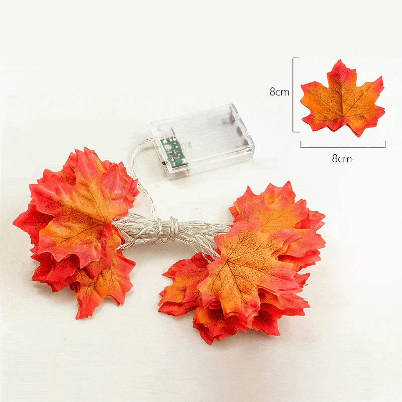 Thanksgiving Décor Fall Maple Leaf String Lights - Image 7