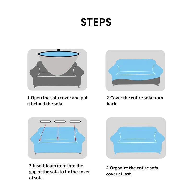 Waterproof Universal Elastic Sofa Cover - 8 Colors - Image 6