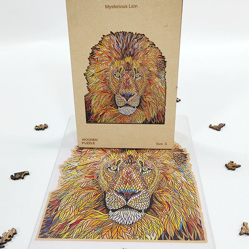 Wooden Lion Puzzle Blocks - Image 2
