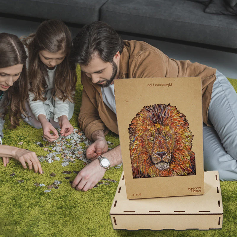 Wooden Lion Puzzle Blocks - Image 7