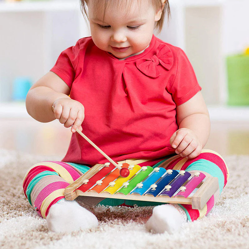Wooden Octave Knocking Piano Baby Beat Xylophone - Image 6